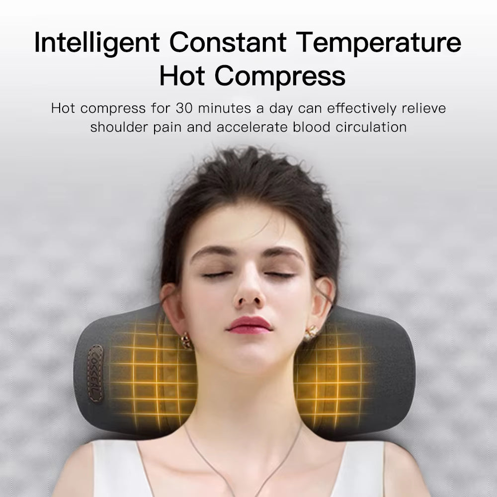 Ultimate Electric Neck Massager Pillow with Heating & Vibration - Cervical Stretcher for Back Support & Relaxation