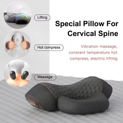 Ultimate Electric Neck Massager Pillow with Heating & Vibration - Cervical Stretcher for Back Support & Relaxation
